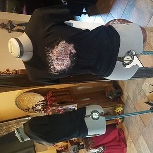 Lucky Brand Black & Pink "Rooted in Rock 'n Roll" Tee Shirt